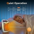 thumbnail image 7 of Space Heater,ETL Certified Ceramic Small Heater Indoor Use Thermostat,1500W/750W Electric Portable Heater Fan for Dorm/Office/kitchen,SILVER, 7 of 7