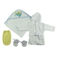 thumbnail image 1 of Boys Infant Robe, Hooded Towel and Washcloth Mitt - 3 Pc Set, 1 of 3