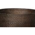 thumbnail image 3 of Kouboo Loma Round Rattan Paper Waste Basket, Bathroom, Basket for Dry Or Organic Waste, Basket Garbage, Container Bin, Espresso, 3 of 9