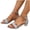 Silver, variant on Women's Comfortable Non-Slip Low Heel Sandals, Glitter Ankle Strap Open Toe Shoes, Durable Party Heels for Club, Shopping Gold 41