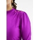 thumbnail image 4 of Blusa de satin Roman Fashion Tallas Extras 1802 Magenta Fucsia oscuro 42, 4 of 6