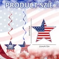 thumbnail image 3 of 4th of July Decorations, 18 Pcs Patriotic Hanging Swirl Memorial Day Office Decoration, American Flag Star Ceiling Hanging Decor Red White and Blue Decor for Aniversary Home Office, 3 of 5
