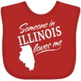 thumbnail image 3 of Inktastic Someone in Illinois Loves Me Boys or Girls Baby Bib, 3 of 4