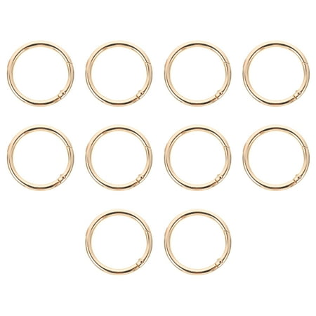 

10 Pcs Round Spring Ring Spring O-Ring Buckles Spring Snap Hooks DIY Bag Buckles