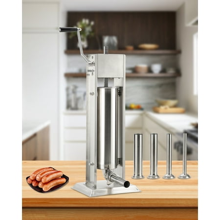 

SAINSPEED 7L/11 lbs Sausage Stuffer 2 Speed CE&SGS Standards Stainless Steel Vertical Sausage Maker