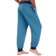 thumbnail image 5 of GIRUNS Men's Pajama Pants Soft Casual Sleep Pants With Pockets Elastic Waistband Sleepwear Pants With Drawstring PJ Black 2XL, 5 of 6