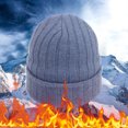 thumbnail image 2 of Riforla Women’s Knit Hat for Fall and Winter Warm Pullover Hop Style Cap Basic Winter Knit Hat Bomber Hats Blue, 2 of 4