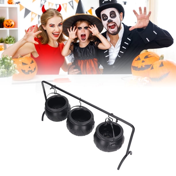 Caldero De Brujas De Halloween, Decoraciones De Caldero De Halloween, Patrón De Llama Portátil De Hierro ABS Para Rendimiento