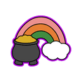 thumbnail image 6 of St. Patrick's Day Rainbows End  Cookie Cutter and Stamp with Size Option, 6 of 8