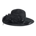thumbnail image 4 of Daolelai Spring and Summer Mesh Sun Hat Organza Flower Temperament Wedding Hat Sun Protection Round Top Large Brim Hat Fashion Hat for Women, 4 of 4