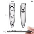 thumbnail image 7 of Ultra Sharp Stainless Steel Nail Clippers Anti-Splash Collapsible Small and Thin Portable Keychain Travel, 7 of 7