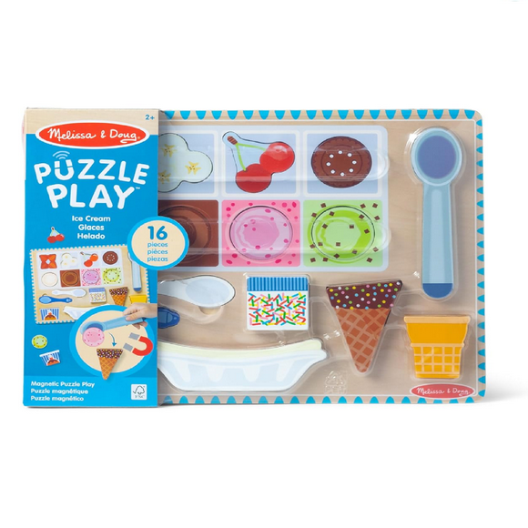 Melissa & Doug Juego de Rompecabezas magnético de Madera para Helados