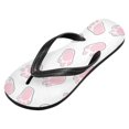 thumbnail image 2 of Unisex Comfort Flip Flops Summer Thong Sandals Non Slip Soles Flip Flop for Beach, Pool, and Daily Wear Pink Bunny Footprints S, 2 of 8