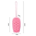 thumbnail image 2 of 4 esponjas corporales exfoliantes de silicona, cepillo corporal de doble cara para baño o ducha, esponja de silicona incorporada, 2 of 5