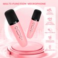 thumbnail image 6 of Bonaok Mini Karaoke Machine for Kids, Portable Speaker with 2 Wireless Microphones for Singing, Gift for 4-12+ Years Old Girls, Light Pink, 6 of 9
