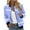 Light Blue, variant on HAPIMO Flight Jackets for Women Trendy Full Zip Up Coats Fall Fashion Color Block Long Sleeve Outerwear with Pockets Green L