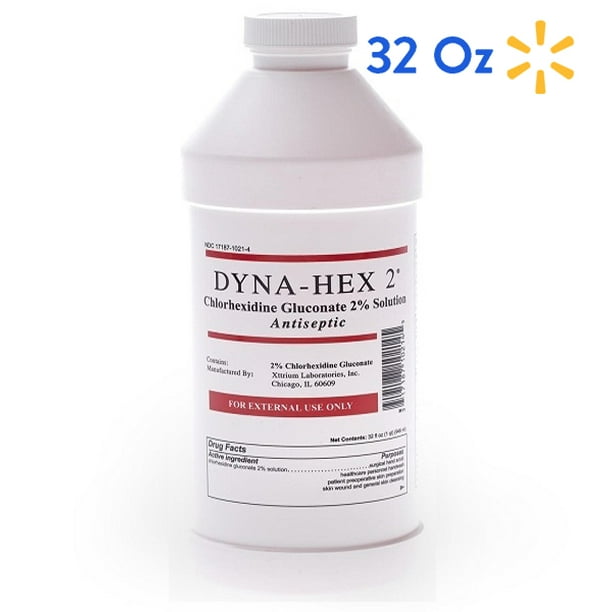 DynaHex 2 32 oz, CHG Prep Solution by Xttrium, One 32oz Bottle Dynahex