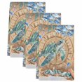 thumbnail image 2 of Sea Turtle Coastal Kitchen Towels Set of 3, Summer Nautical Starfish Coral Brown Anchor Absorbent Dish Towels for Kitchen, Microfiber Hand Towel, Quick Drying Tea Towel for Cleaning Dishcloths, 2 of 7