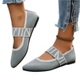 thumbnail image 3 of YOUYEDIAN Womens Mary Jane Shoes Work Non Slip Slip on Ballet Flats Shoes Spring Trendy Wide Closed Toe Low Heels Walking Shoes, 3 of 5
