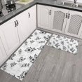 thumbnail image 2 of Pioneer Flower Floral Print Pattern Kitchen Rugs Sets Of 2, Anti Fatigue Non Slip Washable Floor Mats for Kitchen Sink Laundry, 17X30 Inch + 17X47 Inch, 2 of 6