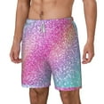 thumbnail image 2 of Balery Fun Rainbow Pink Mens Swim Trunks Swim Shorts for Men Quick Dry Inseam Beach Shorts with Compression Liner Pocket-XX-Large, 2 of 9