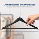 thumbnail image 2 of Ganchos de Madera Premium Serenelife, Ahorradores de Espacio, Resistentes, con Gancho Metálico Giratorio de 360°, para Abrigos, Pantalones y Vestidos, Negro, Pack 60, 2 of 7