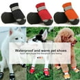 thumbnail image 4 of Walbest 4Pcs Dog Shoes for Winter, Dog Boots & Paw Protectors, Fleece Warm Snow Booties for Puppy with Reflective Strip Anti-Slip Rubber Sole for Small Medium Size Dogs, 4 of 6