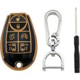 thumbnail image 3 of Key Fob Cover Compatible with Dodge Chrysler RAM Durango Grand Cherokee Keychain Case Holder Protector,Black, 3 of 7