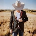 thumbnail image 4 of Traje casual ajustado para hombre Traje de vaquero Traje formal Traje casual ajustado, 4 of 6