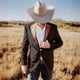 thumbnail image 3 of Traje casual ajustado para hombre Traje de vaquero Traje formal Traje casual ajustado, 3 of 5