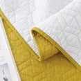 thumbnail image 3 of Kasentex  3-Piece Designer Oversize Quilt Set Soft Cotton Bedspread Coverlet Sets Mustard Yellow Twin, 3 of 5