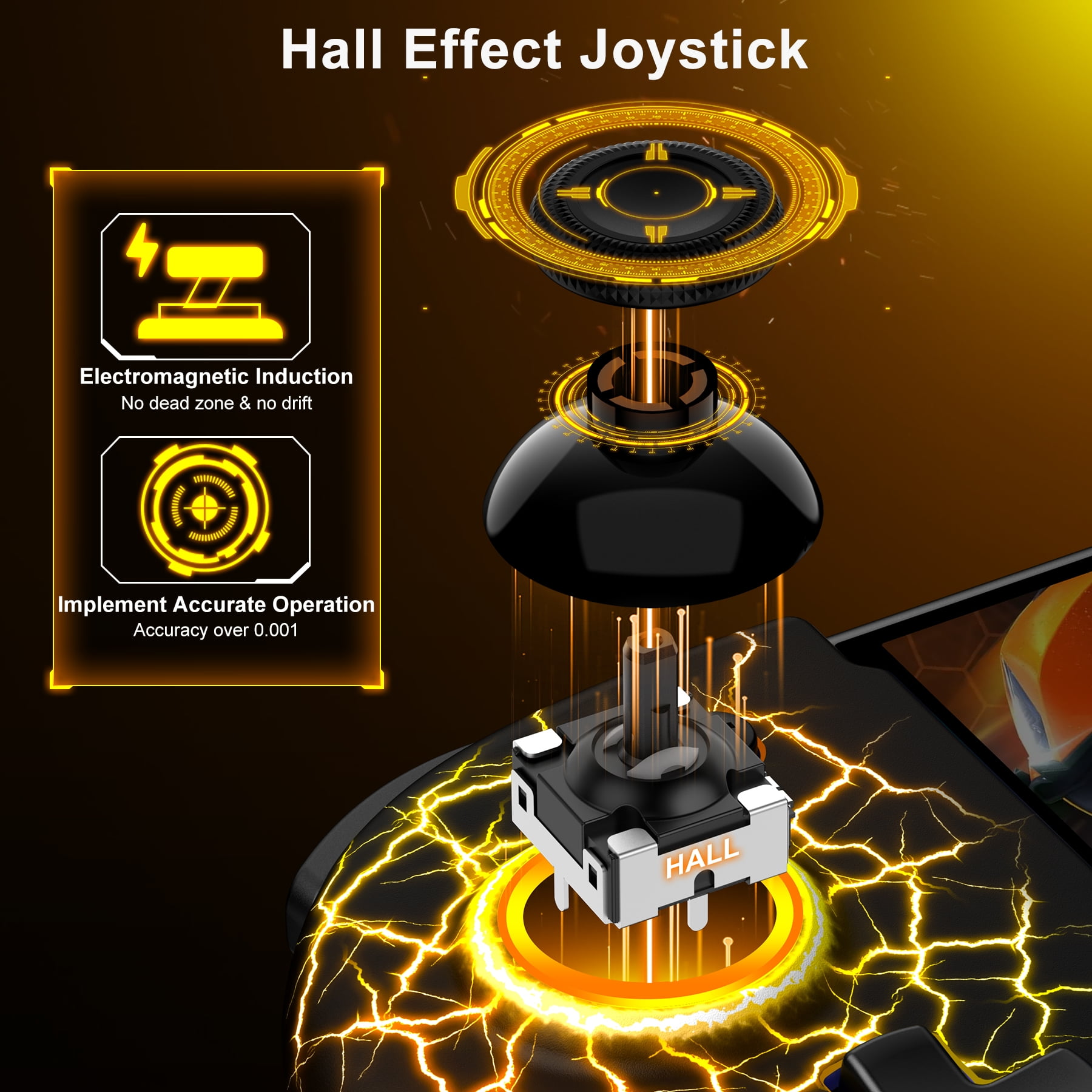 Switch Controller, QQV One-Piece Joypad Controller Replacement for Switch/Switch OLED with Adjustable TURBO,RGB