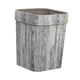 thumbnail image 2 of Papelera portátil cuadrada estilo granja decorativa gris, 2 of 9
