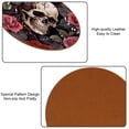 thumbnail image 5 of Rose 6PCS Round Coasters, Microfiber Leather Cup Coasters Set of 6, 11x11 cm/4.3x4.3 in Drink Coasters for Home Decor, 5 of 6