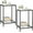 Black, variant on Side Tables Set of 2 with Tempered Glass, Slim End Tables | Modern Style, 2-Tier Design, Storage Shelves, Drink Table, Accent Table, Living Room, Bedroom, 11.8" D x 15" W, Gold