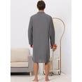 thumbnail image 4 of Unique Bargains Men's Banded Collar Nightshirt Sleep Shirt Nightgown XL Dark Gray, 4 of 6