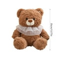 thumbnail image 3 of bxhwj Soft Plush Bear Toy - 14" Huggable Stuffed Animal with Lace Necklace, Machine Washable Polyester - Cute Gift for Kids Girls Boys Birthday Christmas Decor, 3 of 6