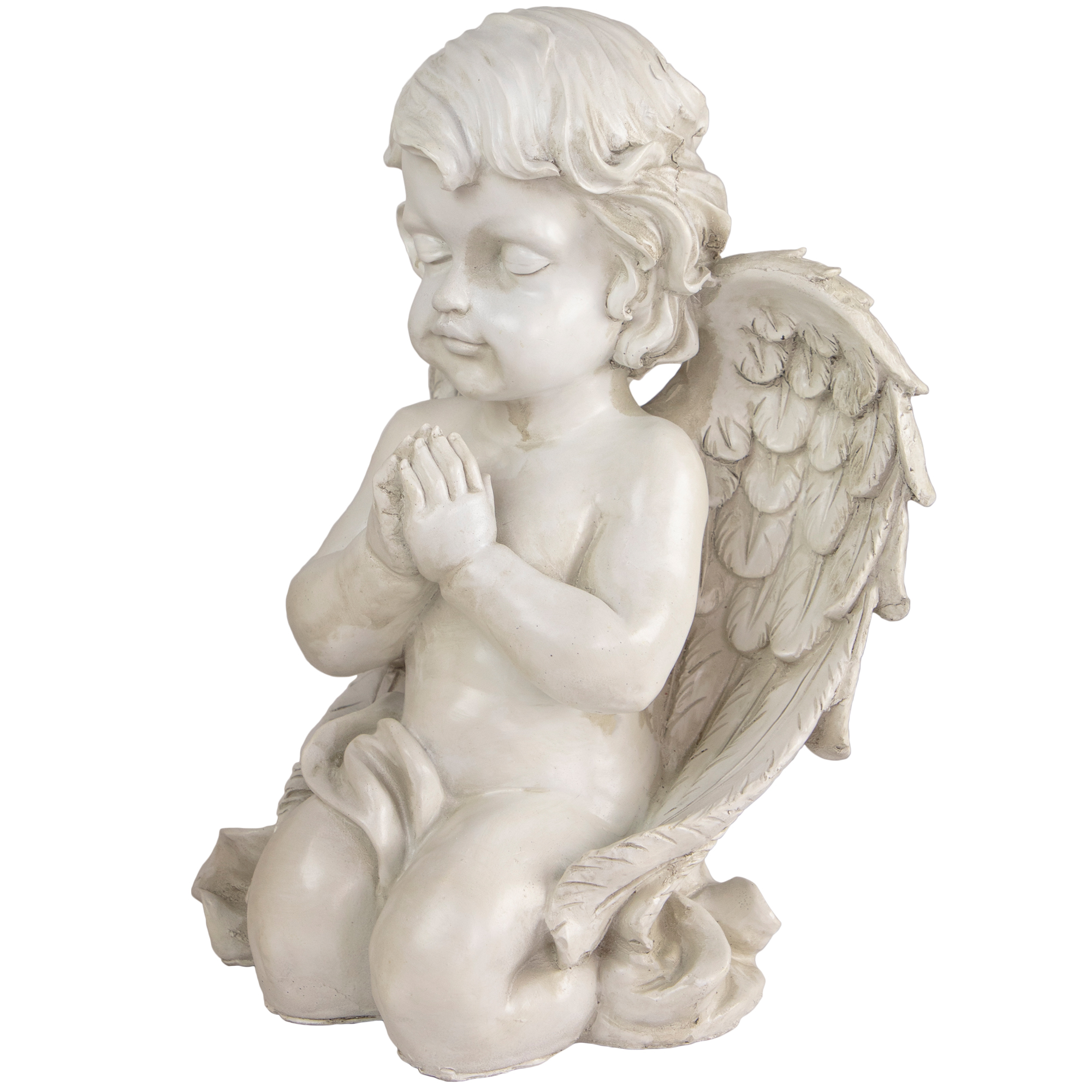 Northlight 13.5" Kneeling Praying Cherub Angel Religious Outdoor Patio Garden Statue - Gray - image 4 of 5