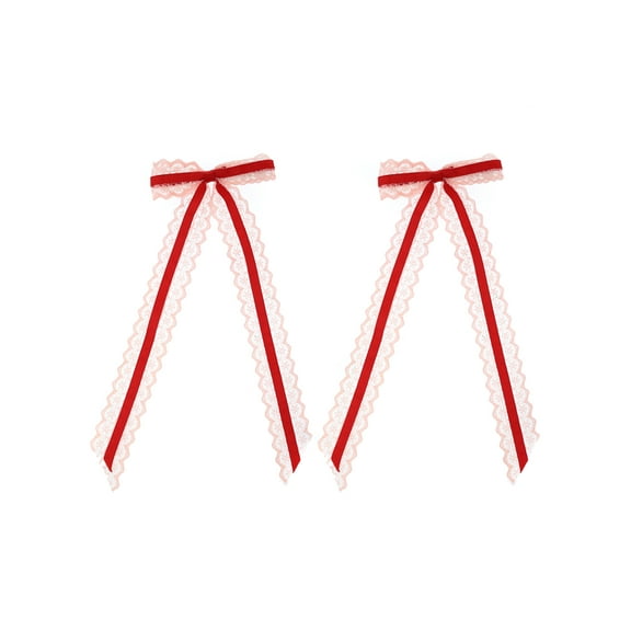 Way to Celebrate Valentine's Day Red Hair Bows, 2 Piece