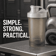 thumbnail image 3 of 500mL Protein Shaker Bottle with Mixing Ball and Measurement Scale, Handheld Fitness Water Cup for Smooth Protein Powder Blending, Gym Workouts and Daily Hydration, Gray, 3 of 5