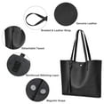 thumbnail image 5 of Women Tote Bags, Top Handle Satchel Handbags, Leather Tote Bag with Tassel, Available for Work and Outings, Black, 5 of 7