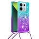 thumbnail image 2 of Funda para Xiaomi Redmi Note 13 Pro 5G Brillantina Líquida Divertida Reluciente y con Cristales en Movimiento Cuerpo Cruzado con Cordón Ajustable, 2 of 5
