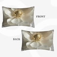 thumbnail image 2 of Pofeuu Elegant Ivory Flower Print Polyester Microfiber Plush Pillowcases, Super Soft and Cozy Pillow Case Covers with Envelop Closure（Pillow core not included）-20"x30", 2 of 6