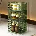 thumbnail image 2 of Clear Makeup Palette Organizer Divided Sections Stand Rack for Makeup Drawer Mirror Cabinet, 2 of 2