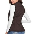 thumbnail image 4 of TUWABEII Fashion Women Quilted Vest,Pocket Coat Long Jacket Winter Sleeveless Down Cotton Waistcoat, 4 of 7