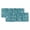 LightSeaGreen, variant on Teal Snowflake Christmas Valances for Windows, Decorative Rod Pocket Window Valance Curtains, Xmas Snowflake Short Curtain Drapes for Kitchen/Bathroom/Living Room, 2 Panels, 60" W x 18" L