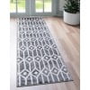 thumbnail image 3 of Unique Loom Matrix Trellis Collection Area Rug - Diamonds (2' 7" x 16' 5" Runner Gray/Ivory), 3 of 3