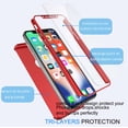 thumbnail image 4 of Cases for Apple iPhone XS Max / iPhone XS / iPhone XR / iPhone X, Ultra Thin Hard Slim Case Full Protective With Tempered Glass Screen Protector Case Cover -Red, 4 of 4