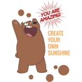 thumbnail image 2 of We Bare Bears Sunshine Quote Cartoon Decors Wall Sticker Art Design Decal for Girls Boys Kids Room Bedroom Nursery Kindergarten House Fun Home Decor Stickers Wall Art Vinyl Decoration (30x27 inch), 2 of 2
