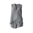 thumbnail image 4 of Womens 2 Piece Sets Summer Outfits Tank Top Matching Shorts Sets Women's Summer Loose Casual Sleeveless V-Neck Shorts Set Gray M, 4 of 6